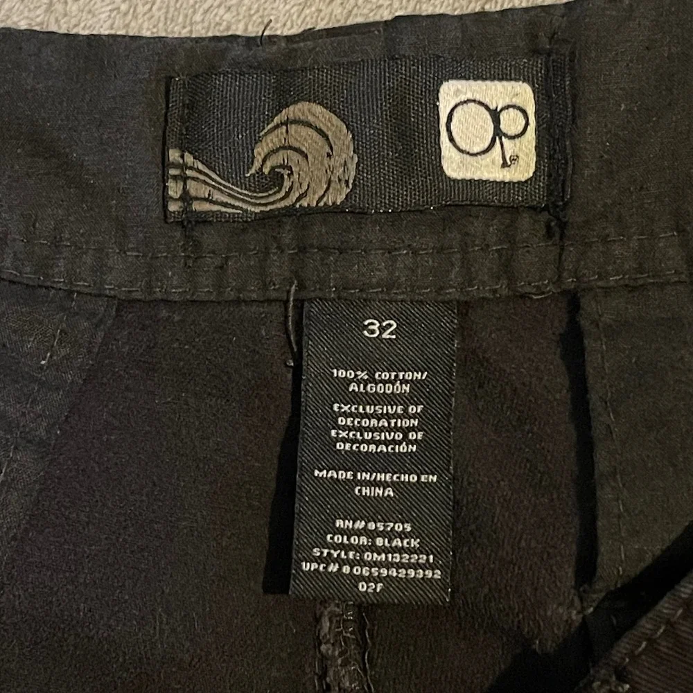 Ocean Pacific OP Shorts Men 32 Black Cargo Cotton Multi-Pocket Skate Utility Y2K